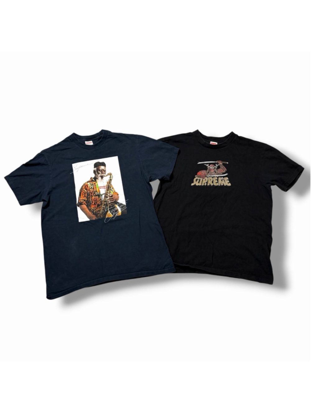 Supreme Mens Shirt LOT x2 Pharaoh Sanders Tee FW20 & Samurai Tee FW21 USA Medium